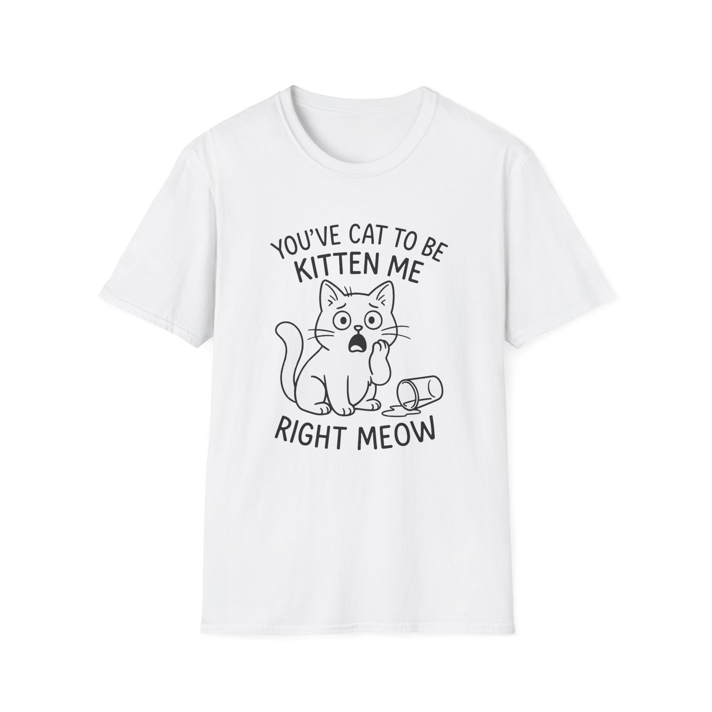 Cat T-Shirt - 'You've Cat To Be Kitten Me Right Meow' Softstyle Tee