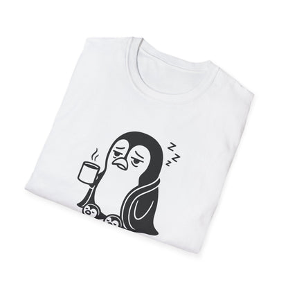 Penguin T-Shirt - 'Waddle I Do Without Coffee?' Softstyle Tee