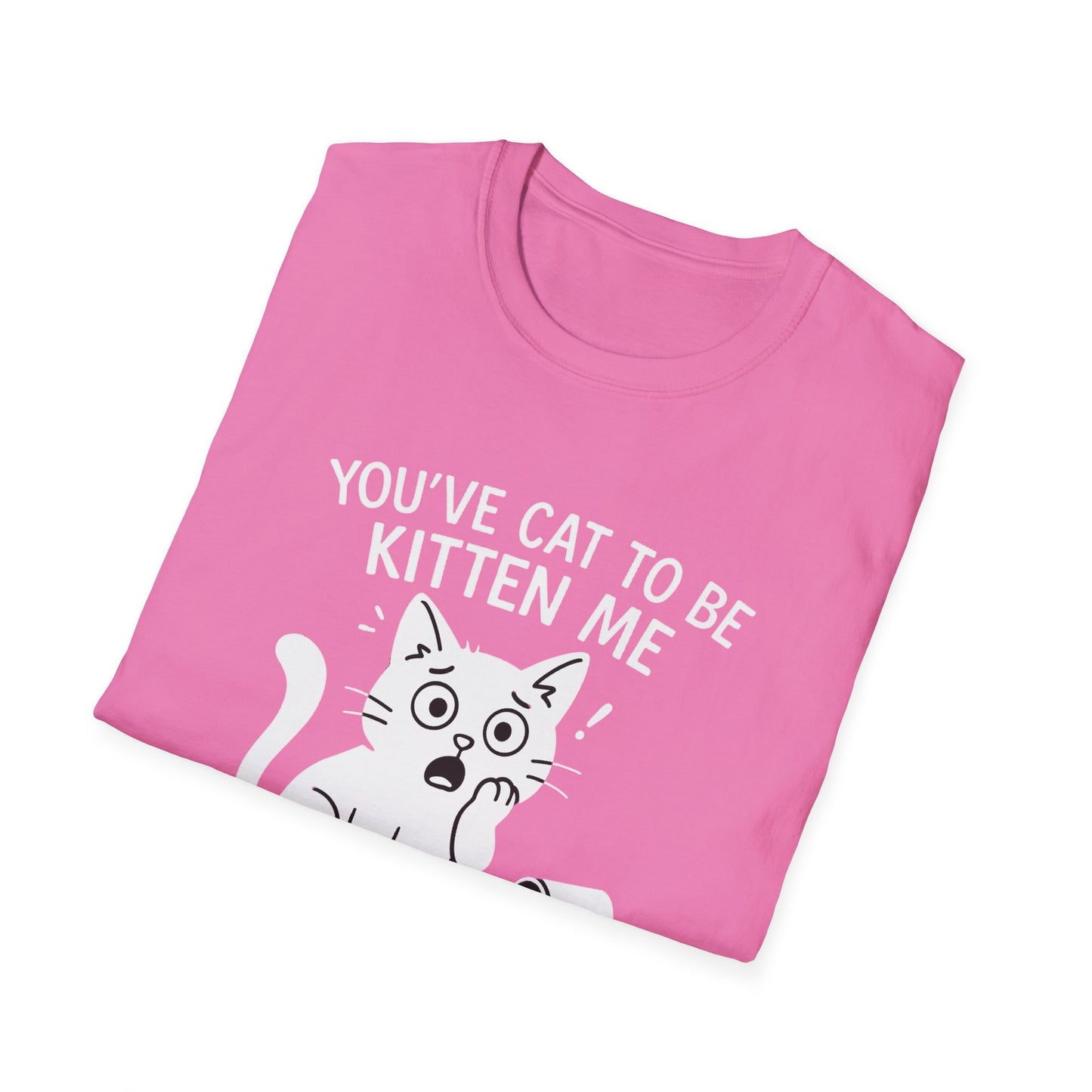 Cat T-Shirt - 'You've Cat To Be Kitten Me Right Meow' Softstyle Tee