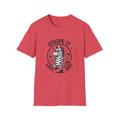 Zebra T-Shirt - 'Stripe It Like Hot' Softstyle Tee