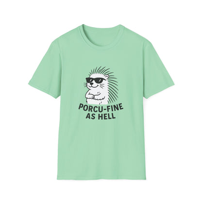 Porcupine T-Shirt - 'Porcu-Fine' Softstyle Tee