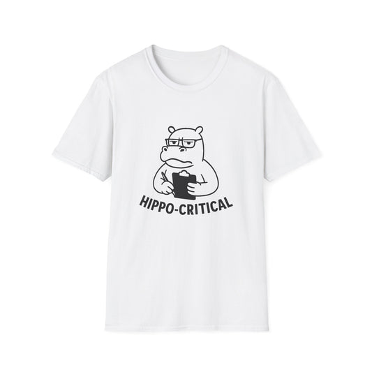 Hippo T-Shirt - 'Hippo-Critical' Softstyle Tee