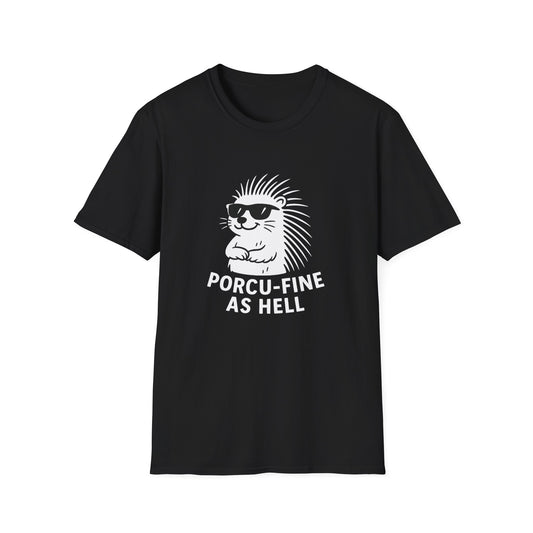 Porcupine T-Shirt - 'Porcu-Fine' Softstyle Tee