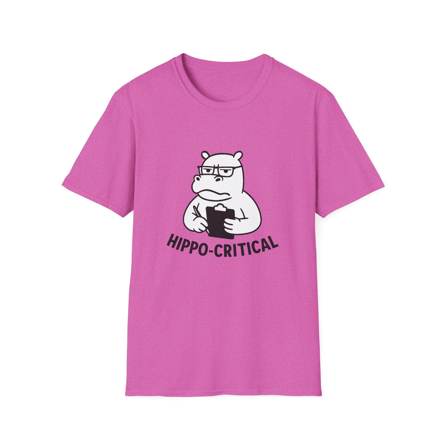 Hippo T-Shirt - 'Hippo-Critical' Softstyle Tee