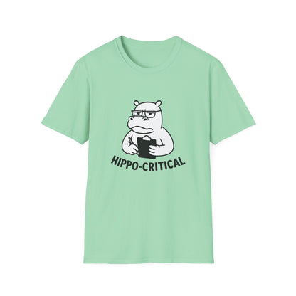 Hippo T-Shirt - 'Hippo-Critical' Softstyle Tee