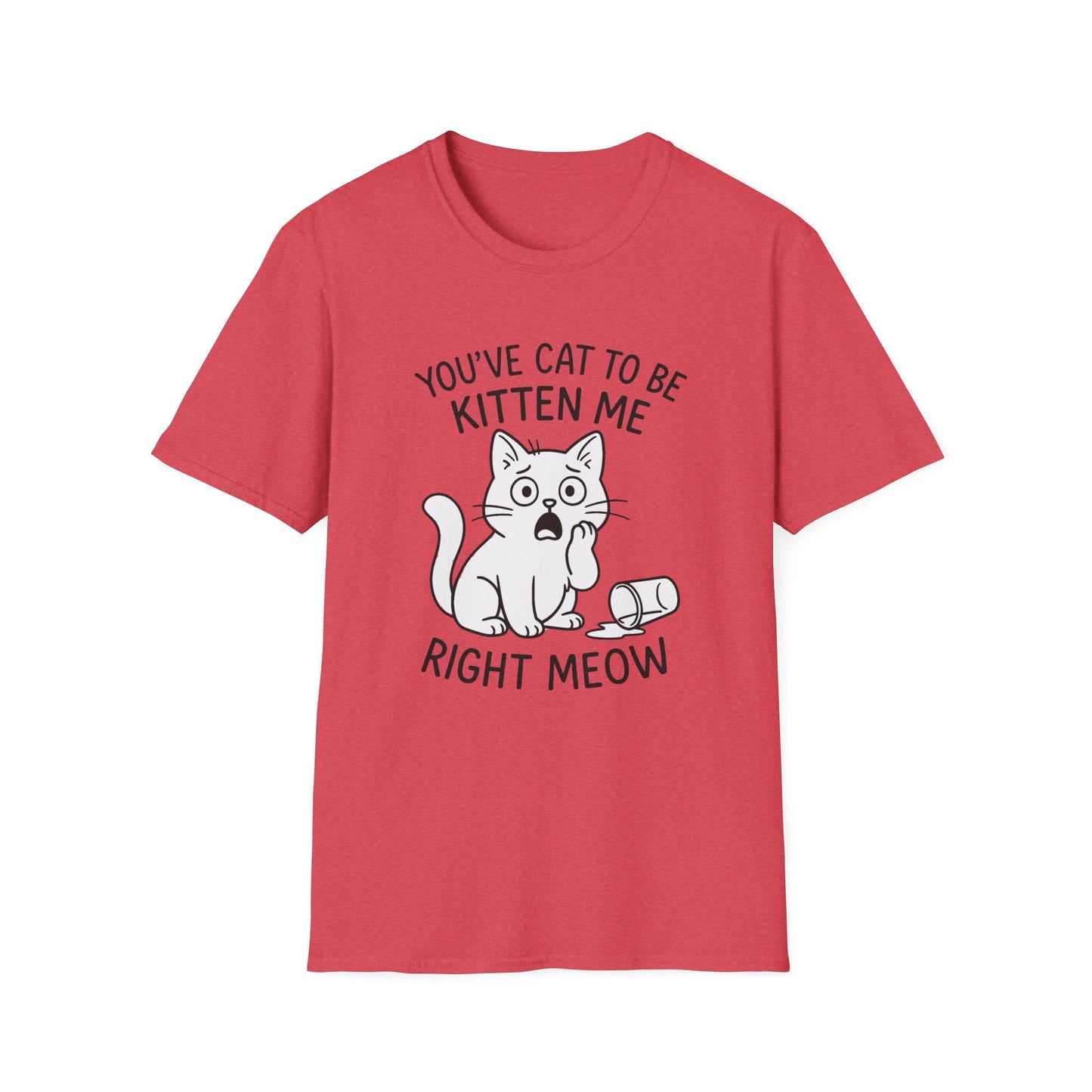 Cat T-Shirt - 'You've Cat To Be Kitten Me Right Meow' Softstyle Tee