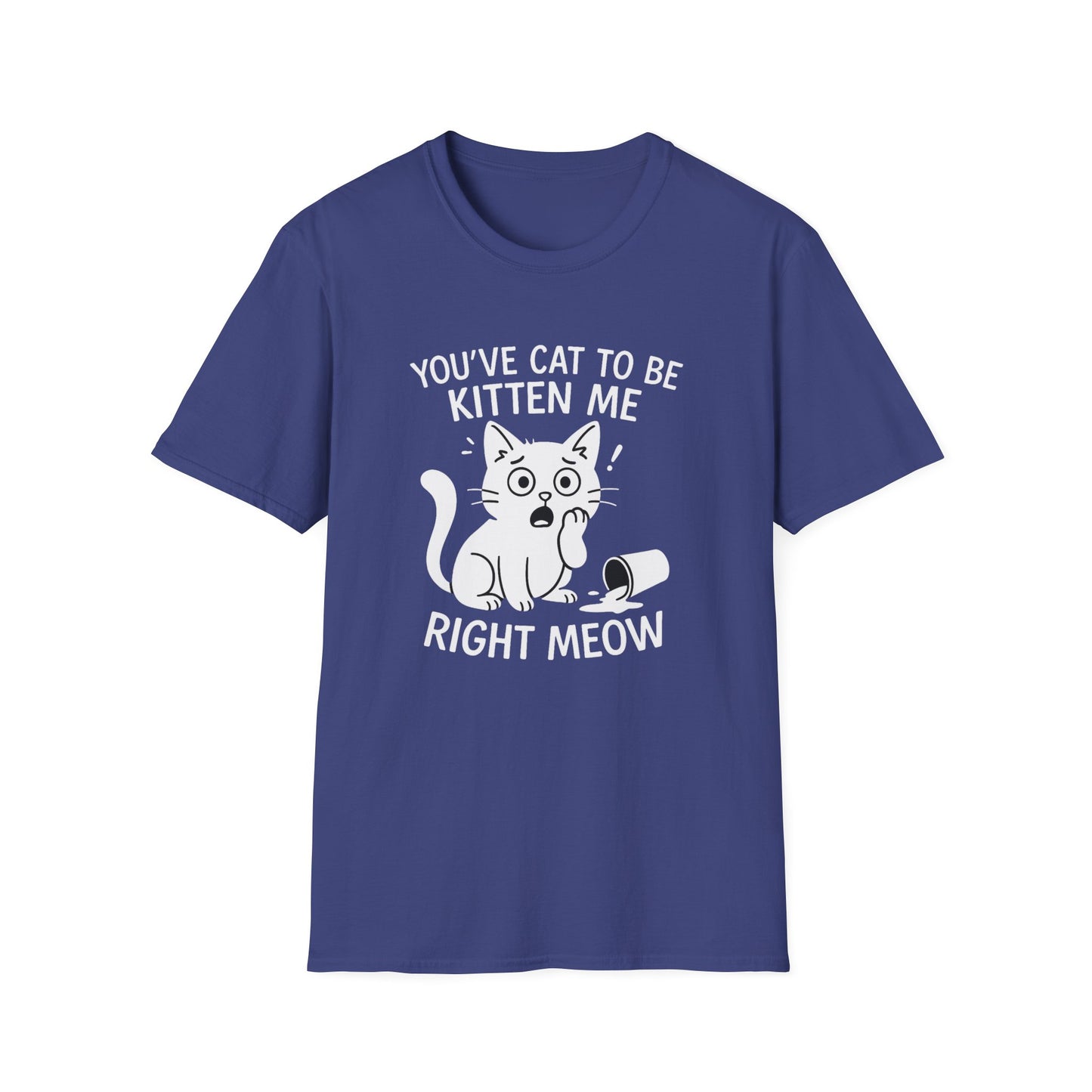 Cat T-Shirt - 'You've Cat To Be Kitten Me Right Meow' Softstyle Tee