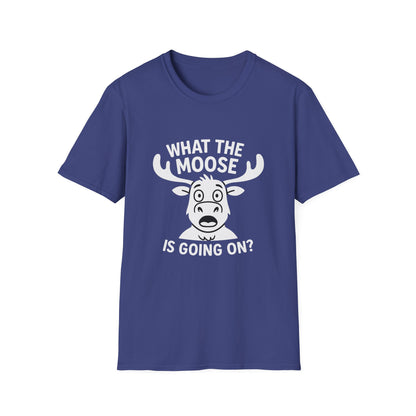Moose T-Shirt - 'What The Moose Is Going On' Softstyle Tee