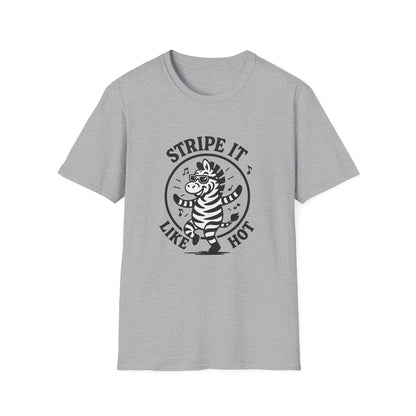 Zebra T-Shirt - 'Stripe It Like Hot' Softstyle Tee