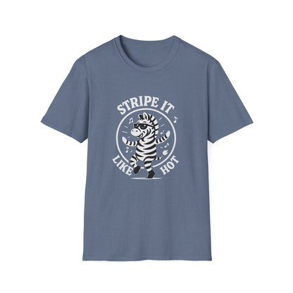 Zebra T-Shirt - 'Stripe It Like Hot' Softstyle Tee
