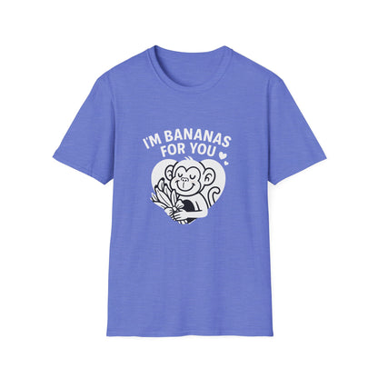 Monkey T-Shirt - 'I'm Bananas For You' Softstyle Tee