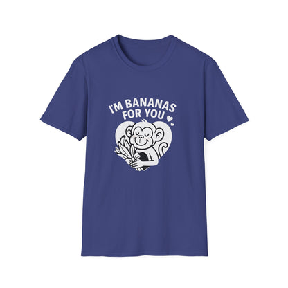 Monkey T-Shirt - 'I'm Bananas For You' Softstyle Tee