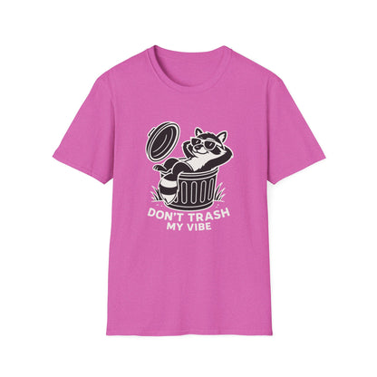 Racoon T-Shirt - 'Don't Trash My Vibe' Softstyle Tee
