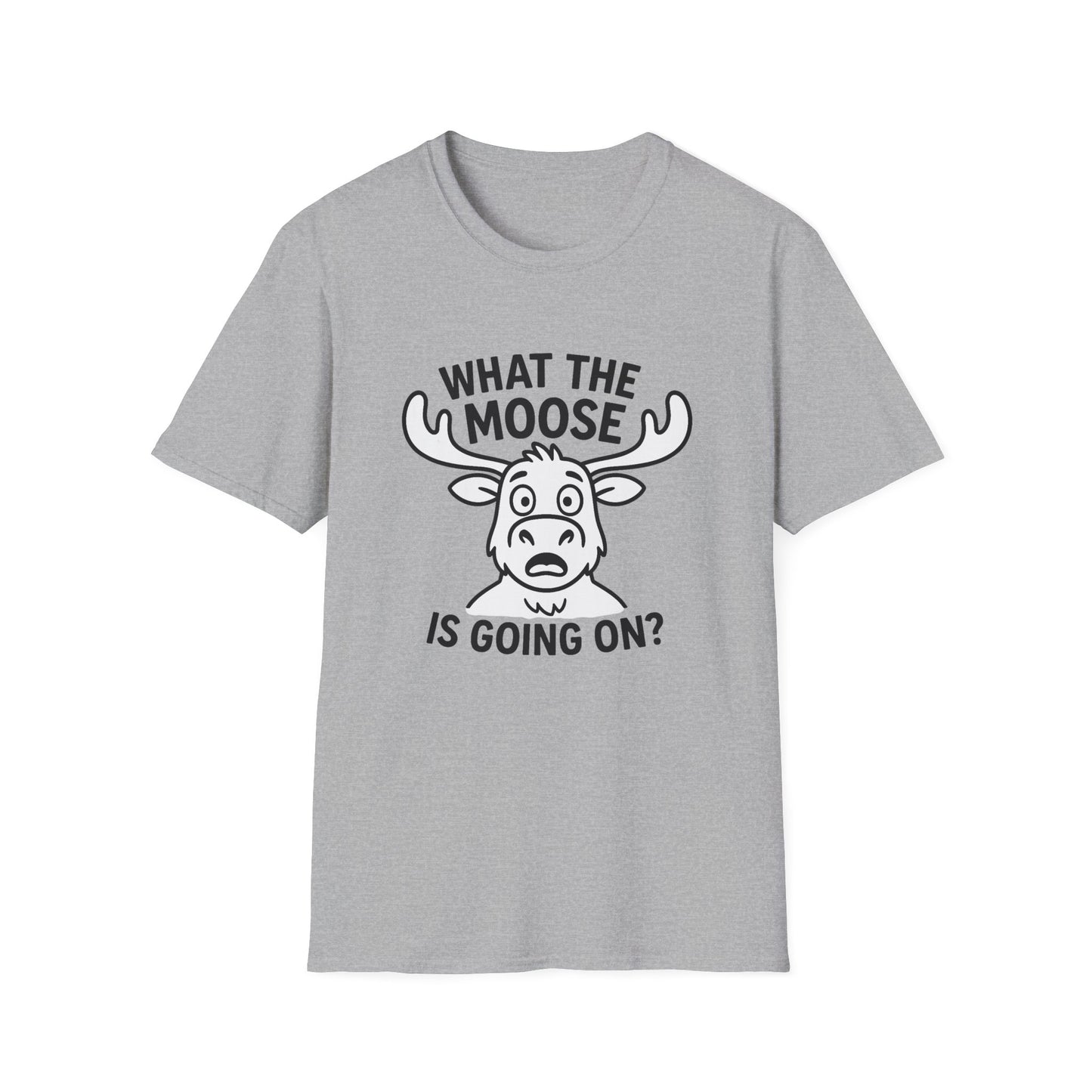 Moose T-Shirt - 'What The Moose Is Going On' Softstyle Tee