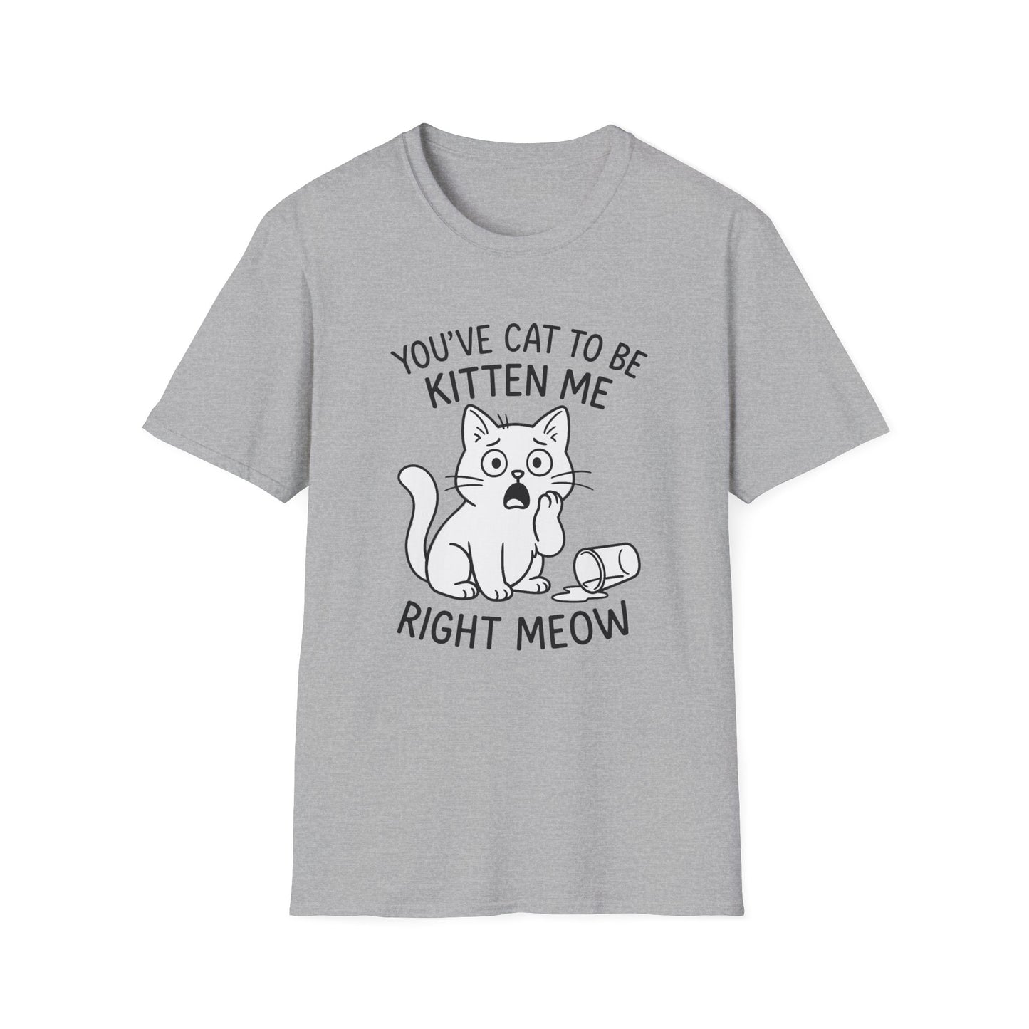 Cat T-Shirt - 'You've Cat To Be Kitten Me Right Meow' Softstyle Tee