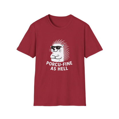 Porcupine T-Shirt - 'Porcu-Fine' Softstyle Tee