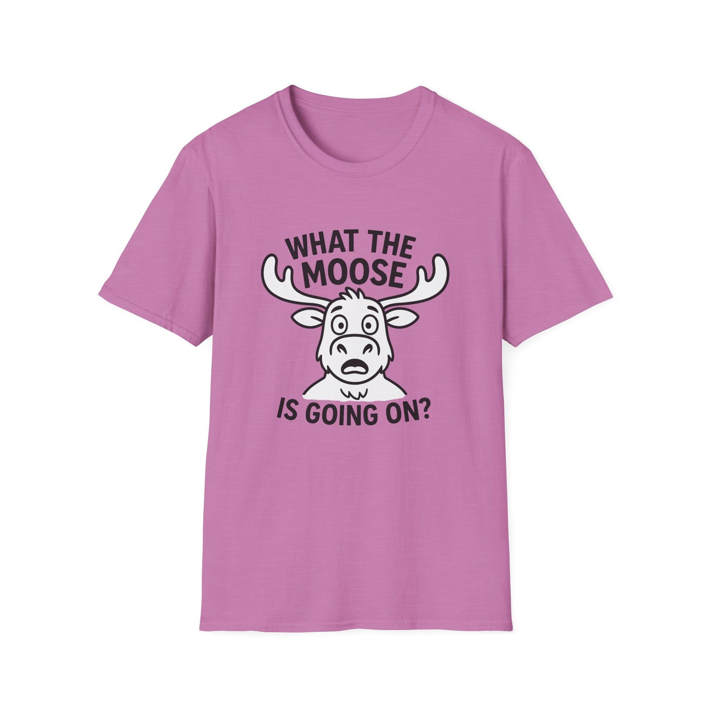 Moose T-Shirt - 'What The Moose Is Going On' Softstyle Tee