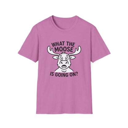 Moose T-Shirt - 'What The Moose Is Going On' Softstyle Tee