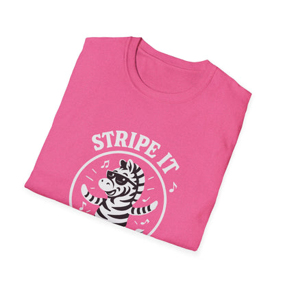 Zebra T-Shirt - 'Stripe It Like Hot' Softstyle Tee