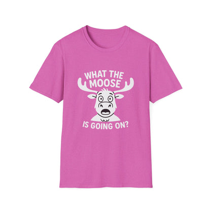 Moose T-Shirt - 'What The Moose Is Going On' Softstyle Tee
