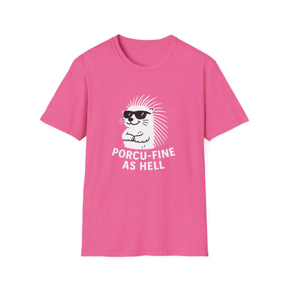 Porcupine T-Shirt - 'Porcu-Fine' Softstyle Tee