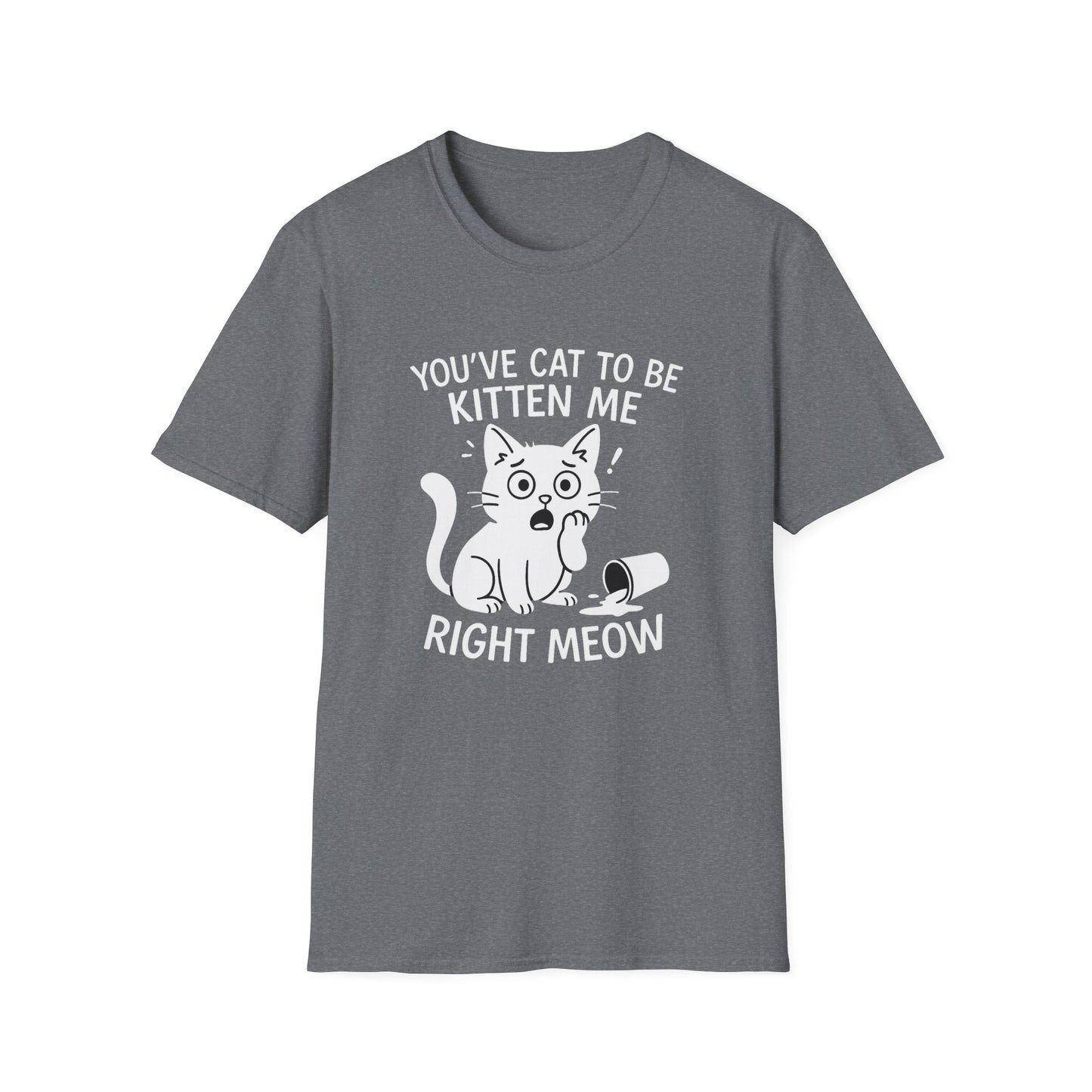 Cat T-Shirt - 'You've Cat To Be Kitten Me Right Meow' Softstyle Tee