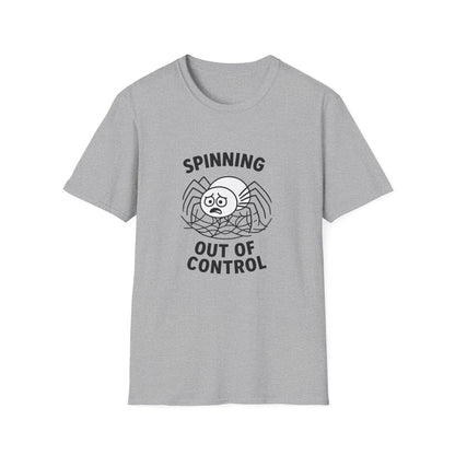 Spider T-Shirt - 'Spinning Out of Control' Softstyle Tee