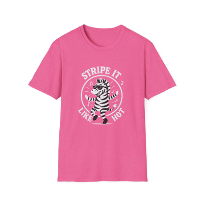 Zebra T-Shirt - 'Stripe It Like Hot' Softstyle Tee