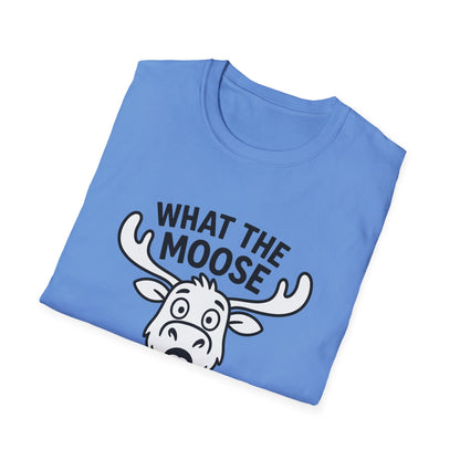 Moose T-Shirt - 'What The Moose Is Going On' Softstyle Tee