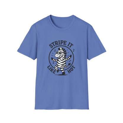 Zebra T-Shirt - 'Stripe It Like Hot' Softstyle Tee