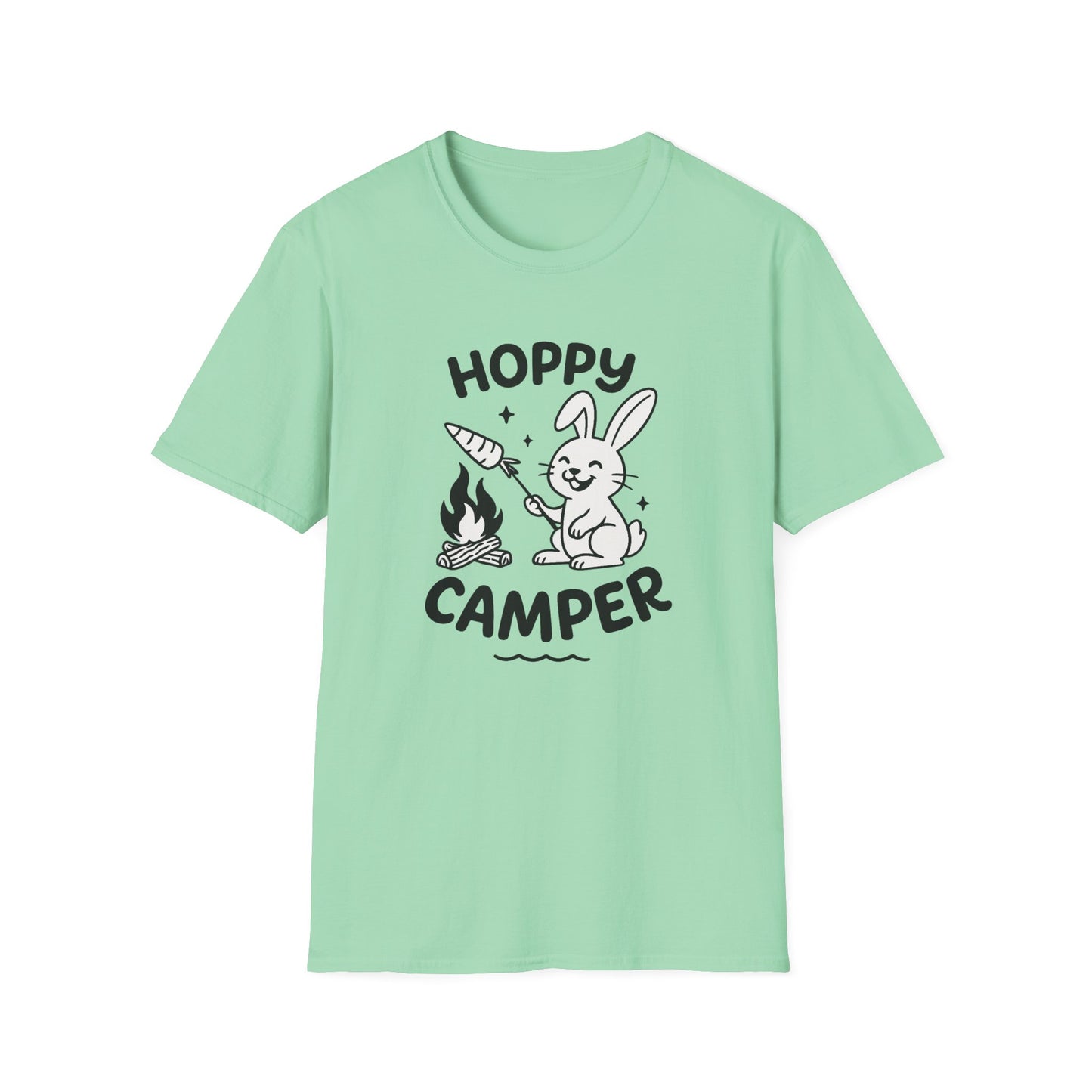 Rabbit T-Shirt - 'Hoppy Camper' Softstyle Tee