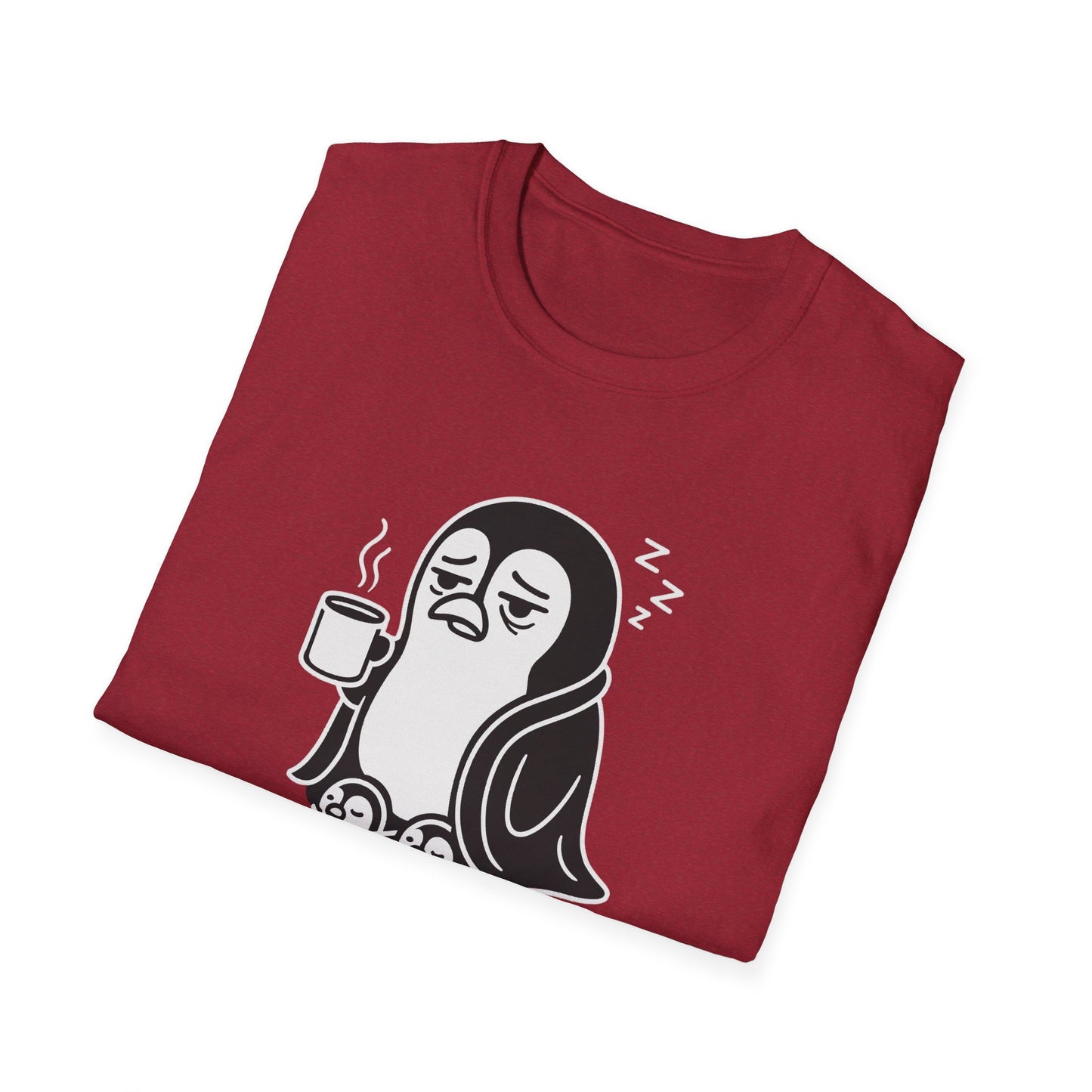 Penguin T-Shirt - 'Waddle I Do Without Coffee?' Softstyle Tee