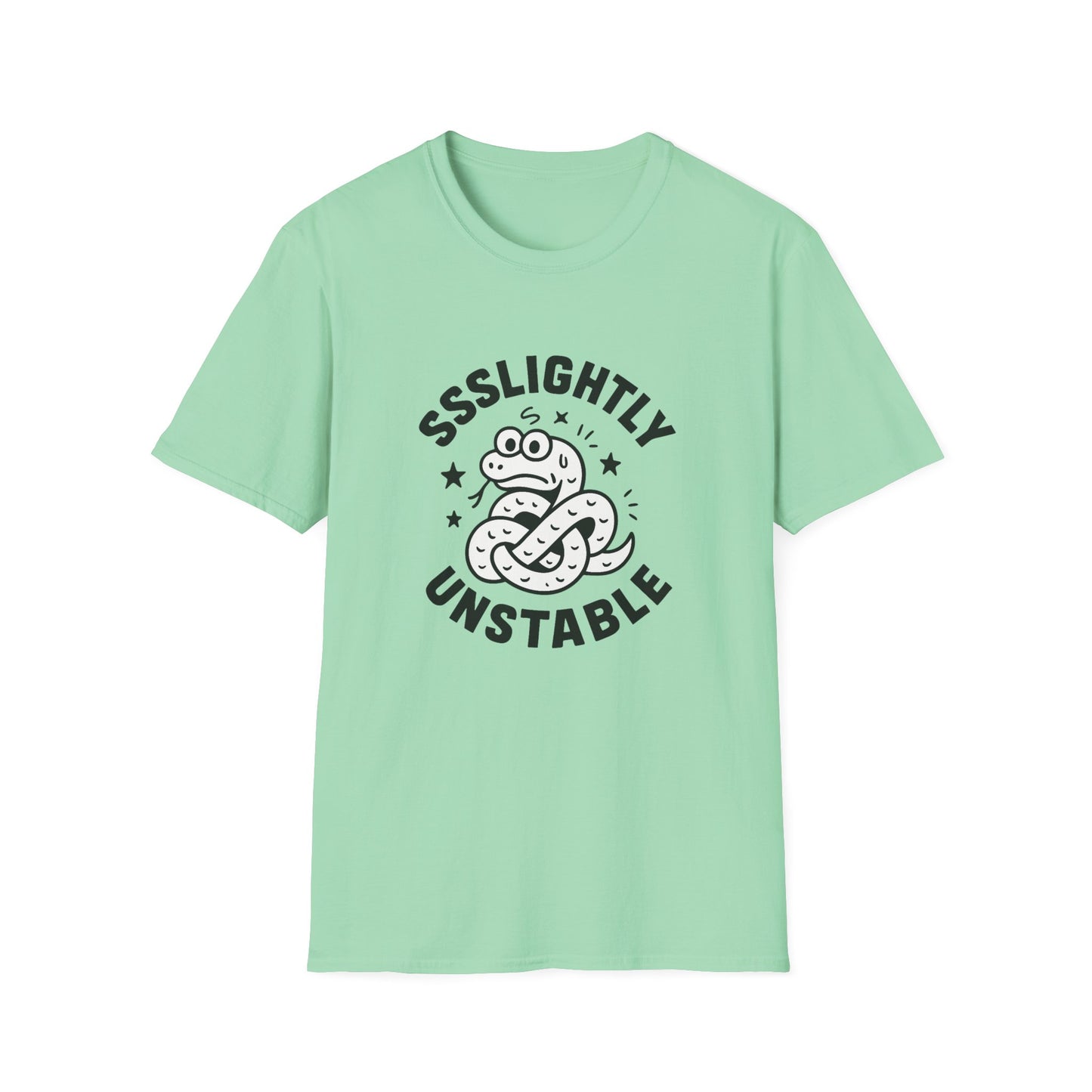 Slightly Unstable T-Shirt, Unisex Tee, Funny Graphic Shirt, Casual Wear, Gift for Friends, Quirky Fashion Statement