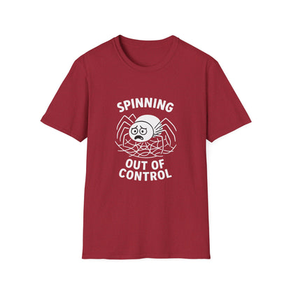 Spider T-Shirt - 'Spinning Out of Control' Softstyle Tee