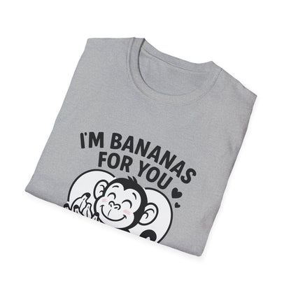 Monkey T-Shirt - 'I'm Bananas For You' Softstyle Tee