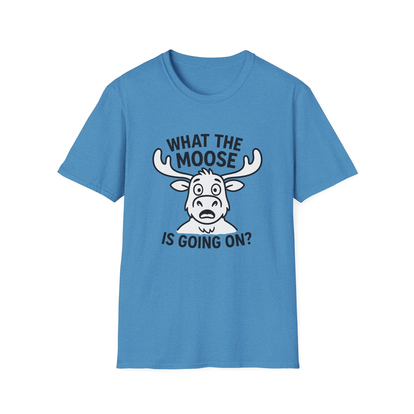 Moose T-Shirt - 'What The Moose Is Going On' Softstyle Tee
