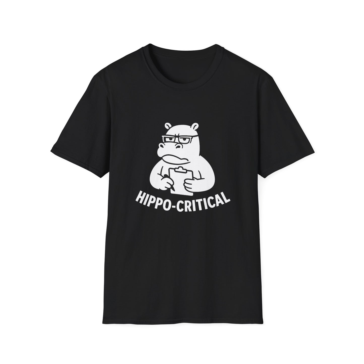 Hippo T-Shirt - 'Hippo-Critical' Softstyle Tee