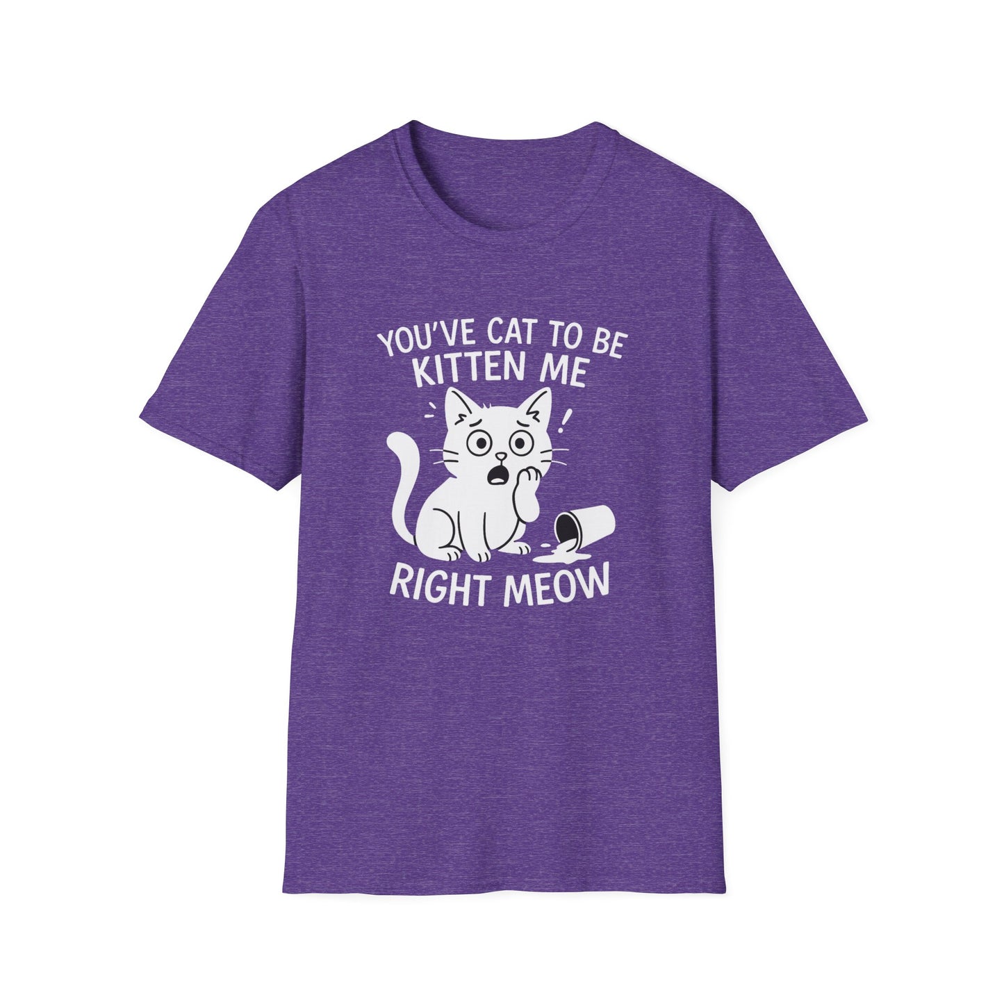 Cat T-Shirt - 'You've Cat To Be Kitten Me Right Meow' Softstyle Tee
