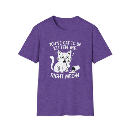 Cat T-Shirt - 'You've Cat To Be Kitten Me Right Meow' Softstyle Tee