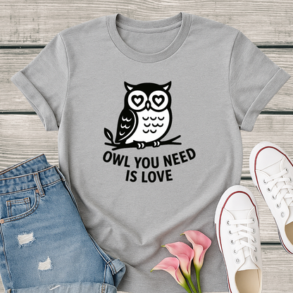 Owl T-Shirt - 'Owl You Need is Love' Softstyle Tee