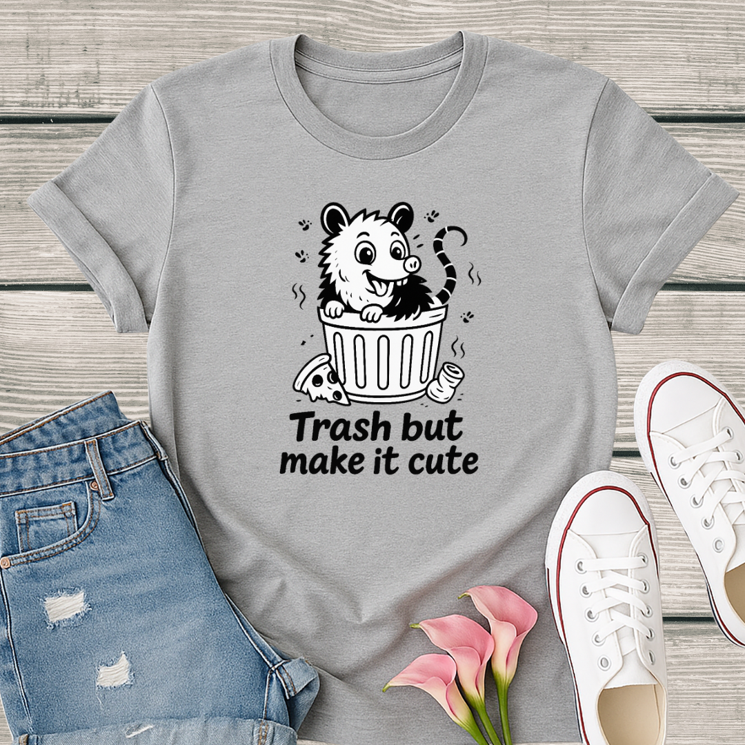 Possum T-Shirt - 'Trash But Make it Cute' Softstyle Tee