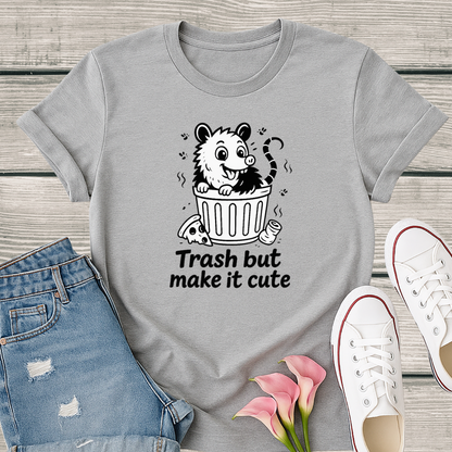 Possum T-Shirt - 'Trash But Make it Cute' Softstyle Tee