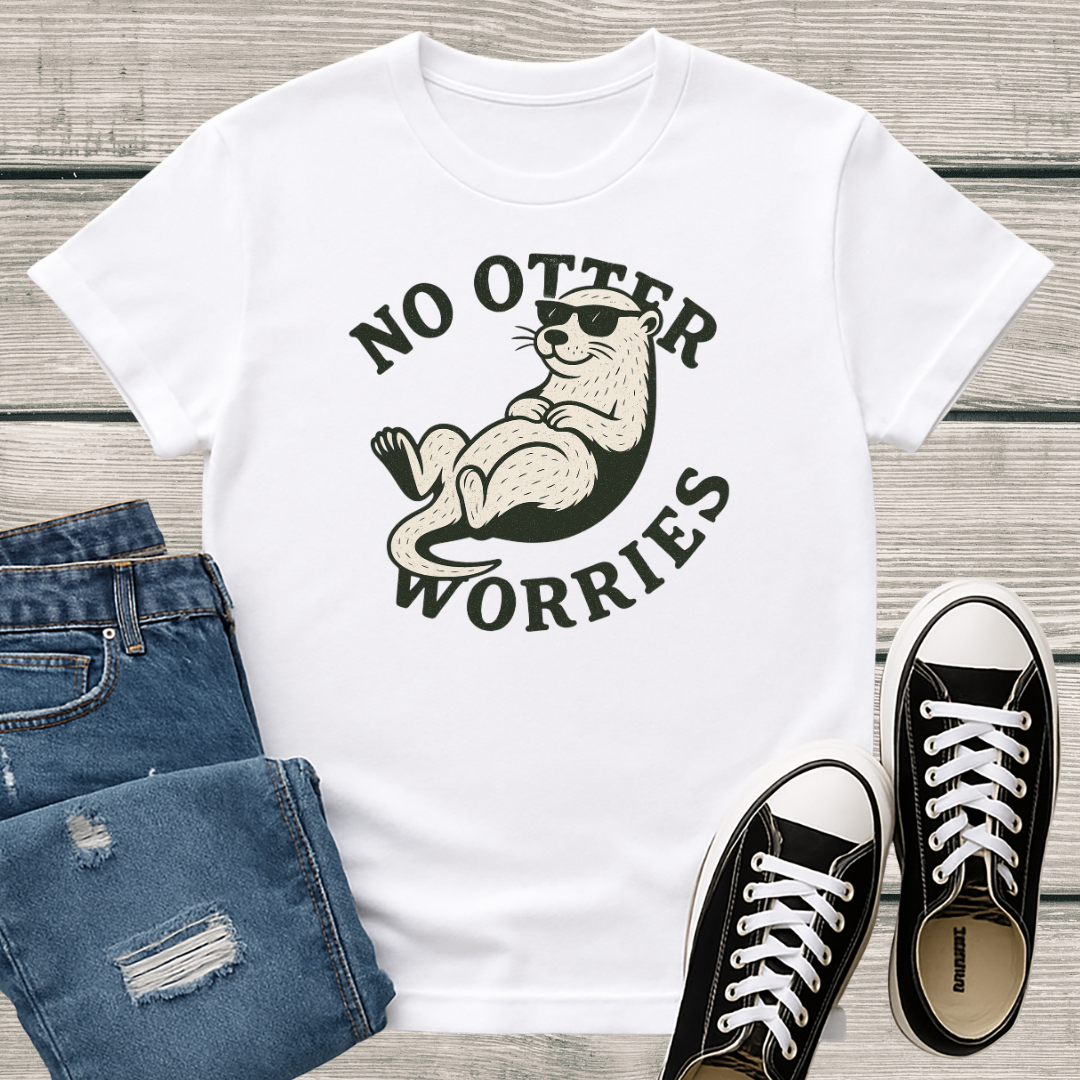 Otter T-Shirt - 'No Otter Worries' Softstyle Tee