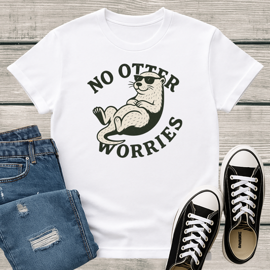 Otter T-Shirt - 'No Otter Worries' Softstyle Tee