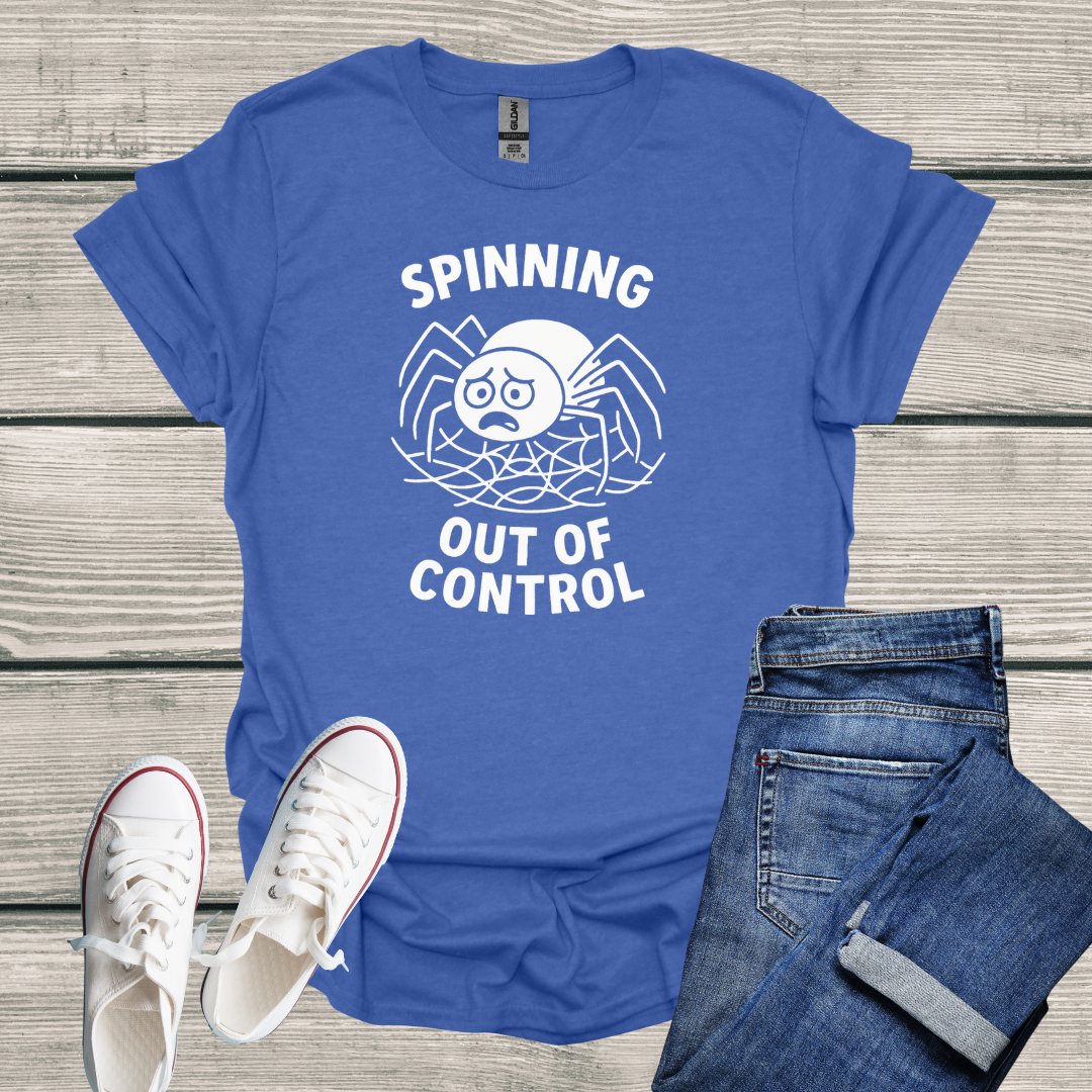 Spider T-Shirt - 'Spinning Out of Control' Softstyle Tee